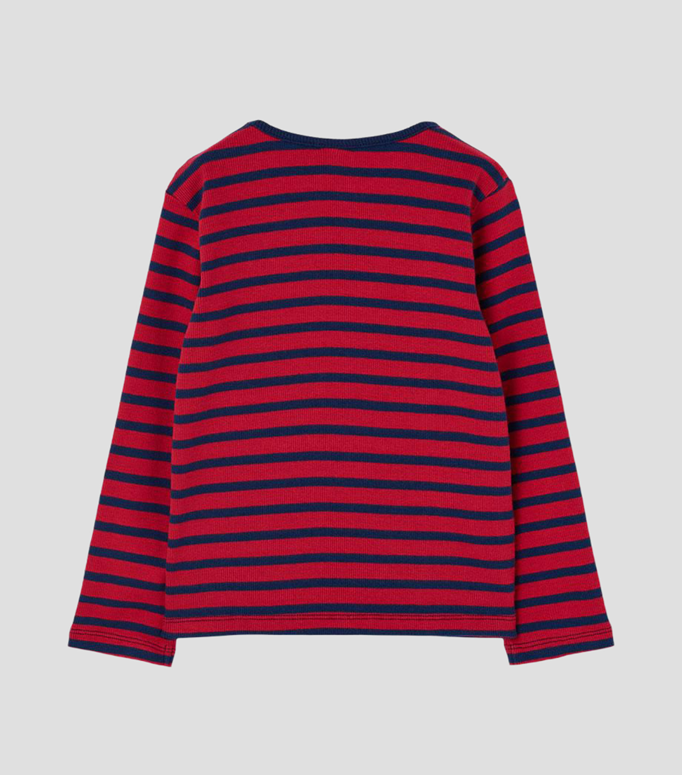 Playera cuello redondo manga larga de rayas Niña